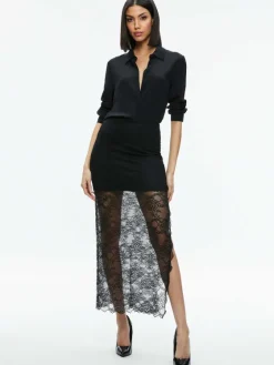 Women Alice and Olivia Iyanna Lace Maxi Skirt