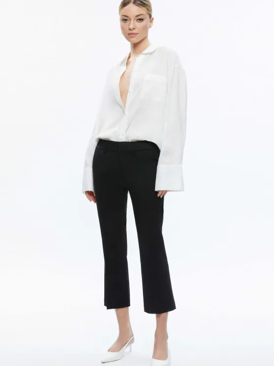 Women Alice and Olivia Janis Low Rise Cropped Flare Pant
