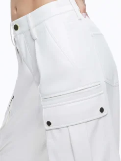 Women Alice and Olivia Joette Vegan Leather Cargo Pant