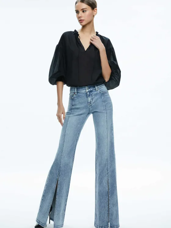Women Alice and Olivia Julius Voluminous Blouson Sleeve Blouse