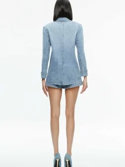 Women Alice and Olivia Justine Rolled Cuff Blazer