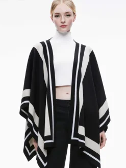 Women Alice and Olivia Kamala Stripe Poncho