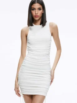 Women Alice and Olivia Katherina Ruched Fitted Dress
