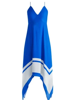 Women Alice and Olivia Kayson V-Neck Handkerchief Hem Dress