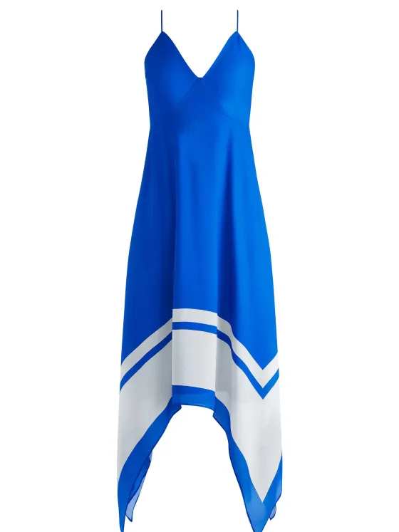 Women Alice and Olivia Kayson V-Neck Handkerchief Hem Dress