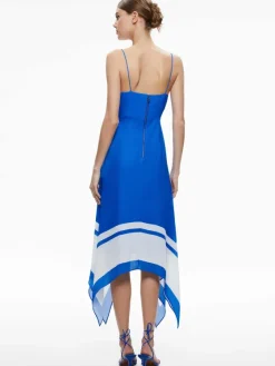 Women Alice and Olivia Kayson V-Neck Handkerchief Hem Dress