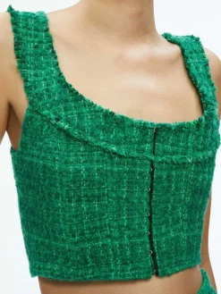 Women Alice and Olivia Kensie Scoop Neck Cropped Bustier + Riley Mini Skirt
