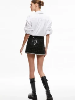 Women Alice and Olivia Kidman Sequin Tweed Jacket + Rubi Sequin Tweed Mini Skirt
