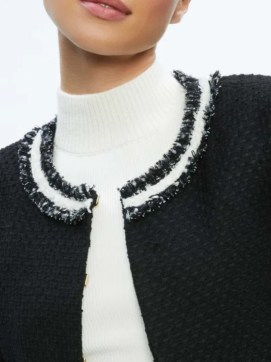 Women Alice and Olivia Kidman Two-Fer Tweed Jacket