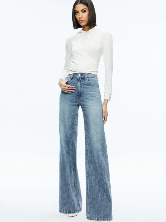 Women Alice and Olivia Kirk Wrap Front Hoodie