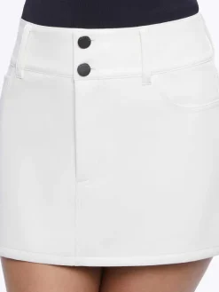 Women Alice and Olivia Laika Low Rise Vegan Leather Mini Skirt
