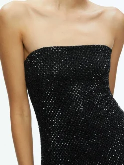 Women Alice and Olivia Leia Strapless Embellished Mini Dress