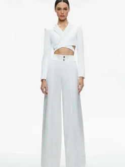 Women Alice and Olivia Leone Cropped Wrap Blazer