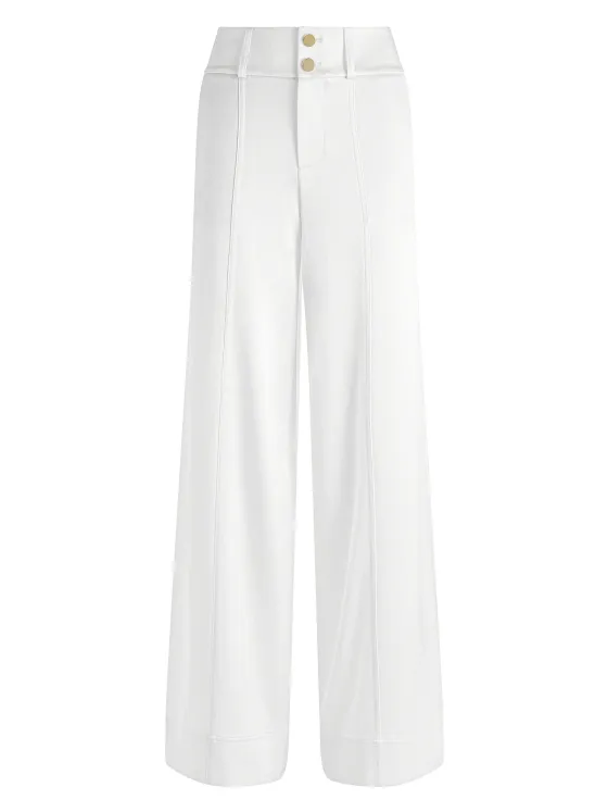 Women Alice and Olivia Leone Cropped Wrap Blazer + Mame High Rise Wide Leg Pant