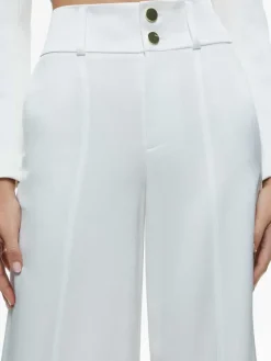 Women Alice and Olivia Leone Cropped Wrap Blazer + Mame High Rise Wide Leg Pant