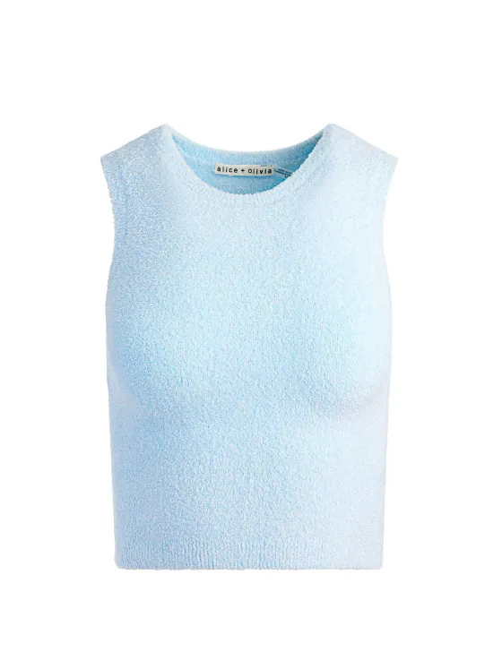 Women Alice and Olivia Lidell Cropped Zip Up Hoodie + Amity Sleeveless Cropped Tank
