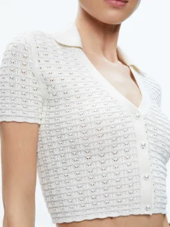 Women Alice and Olivia Linda Cropped Polo