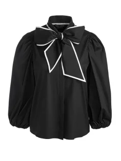 Women Alice and Olivia Lou Bow Button Down