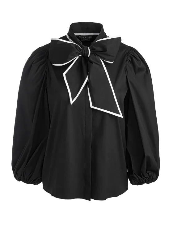 Women Alice and Olivia Lou Bow Button Down