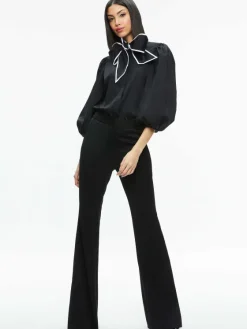 Women Alice and Olivia Lou Bow Button Down