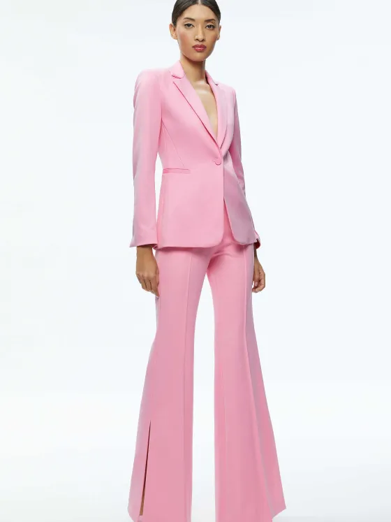 Women Alice and Olivia Macey Notch Collar Fitted Blazer