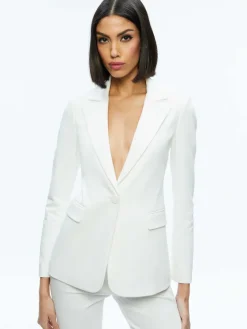 Women Alice and Olivia Macey Slit Sleeve Blazer