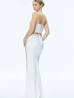 Women Alice and Olivia Marilynn Embellished Maxi Skirt