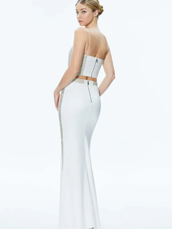 Women Alice and Olivia Marilynn Embellished Maxi Skirt