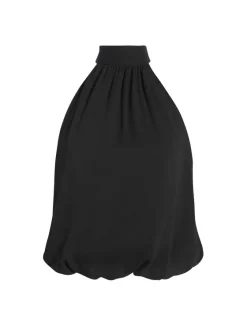 Women Alice and Olivia Maris Halter Neck Gathered Top