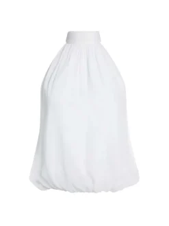 Women Alice and Olivia Maris Halter Neck Gathered Top