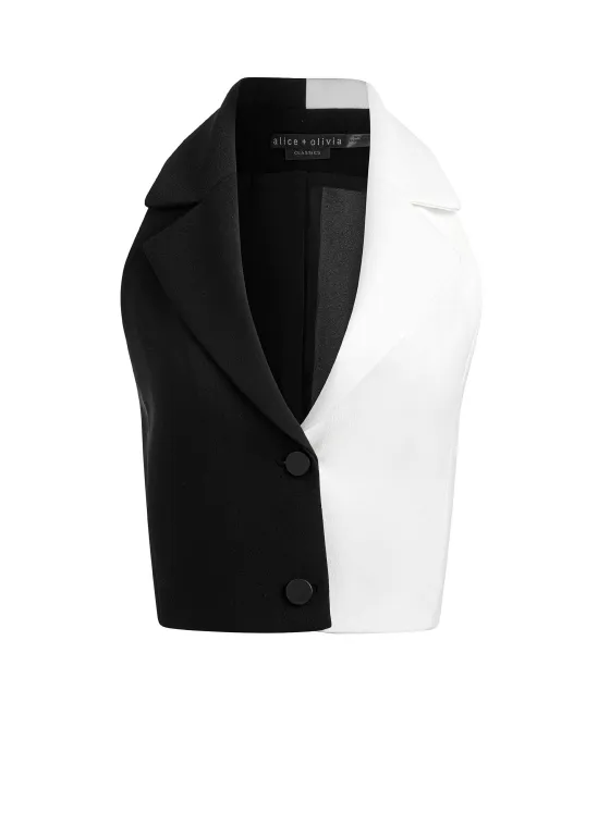 Women Alice and Olivia Meri Color Block Blazer Top + Pompey Color Block Pant