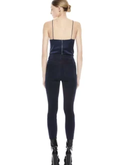 Women Alice and Olivia Mikah Single Button Suede Pant