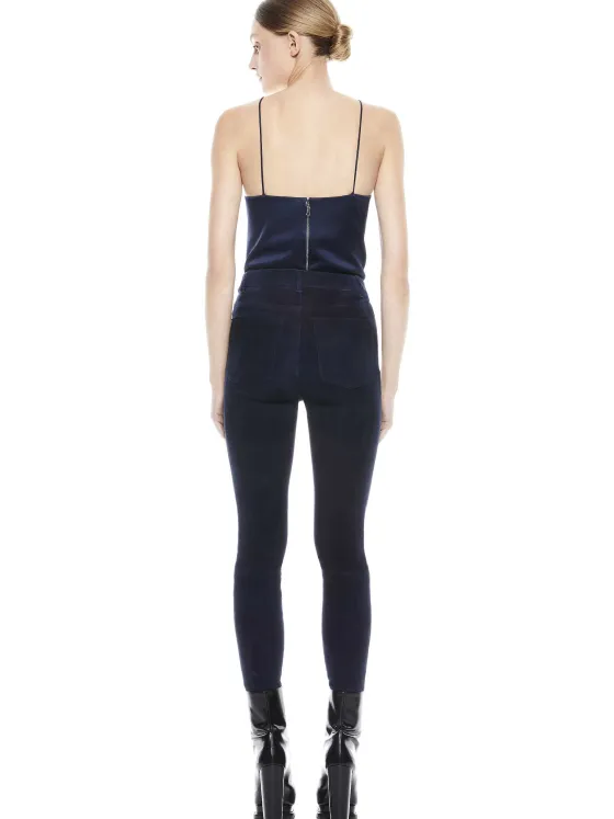 Women Alice and Olivia Mikah Single Button Suede Pant