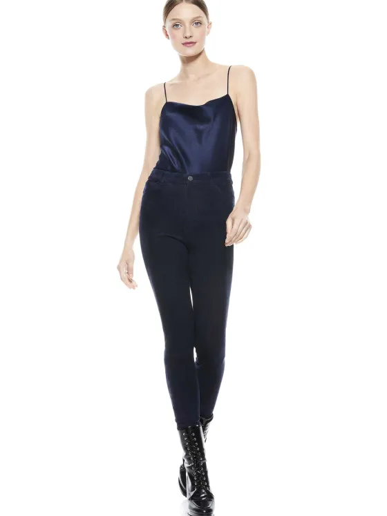 Women Alice and Olivia Mikah Single Button Suede Pant