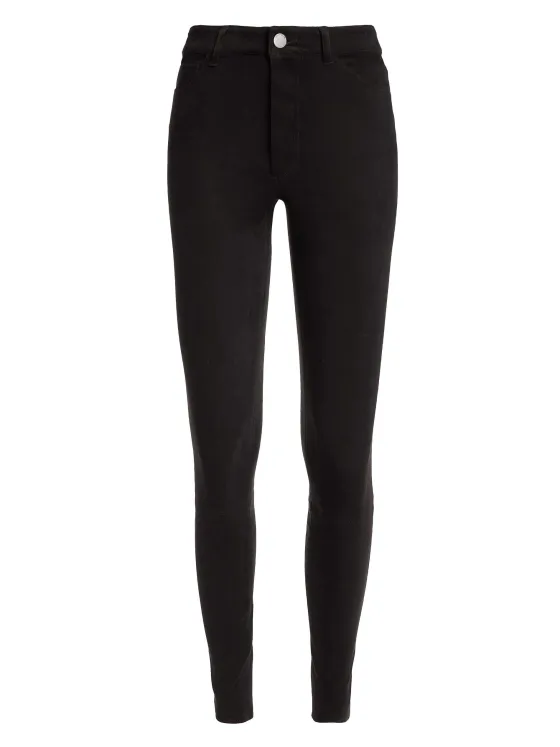 Women Alice and Olivia Mikah Single Button Suede Pant