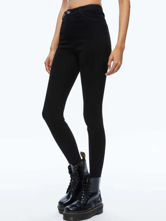 Women Alice and Olivia Mikah Single Button Suede Pant