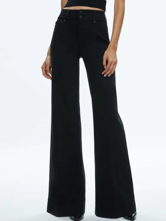 Women Alice and Olivia Missa 5 Pocket High Rise Wide Leg Jean