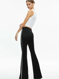 Women Alice and Olivia Mya Contrast Piping Fitted Blazer + Princess Contrast Piping Pant