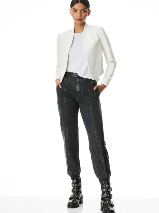 Women Alice and Olivia New Harvey Leather Jacket