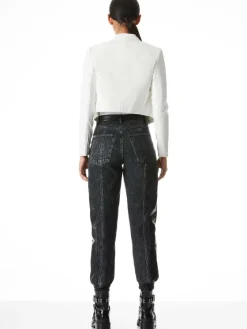 Women Alice and Olivia New Harvey Leather Jacket