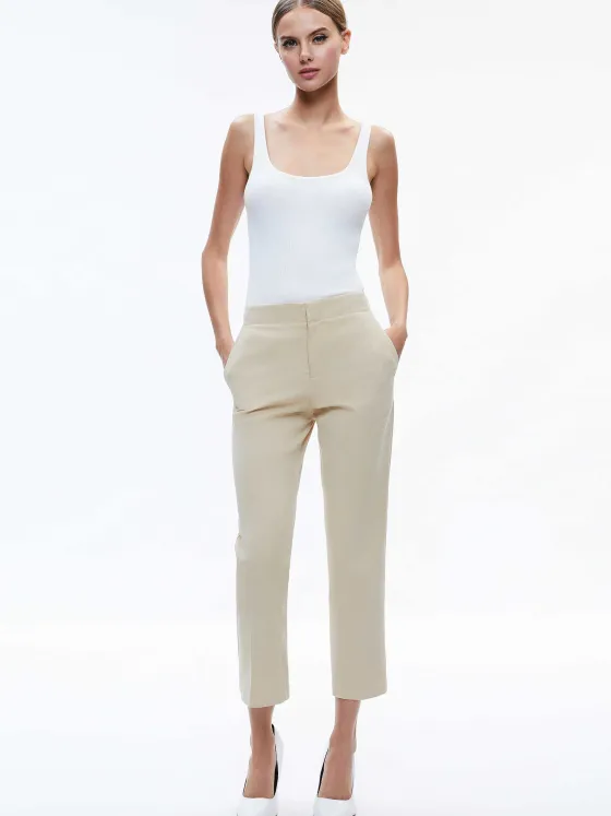 Women Alice and Olivia Nicky Chino Waistband Slim Ankle Pant