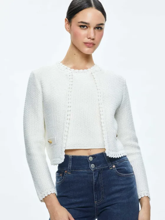 Women Alice and Olivia Noella Knit Jacket