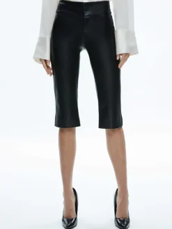 Women Alice and Olivia Olivia Low Rise Vegan Clam Digger Pant