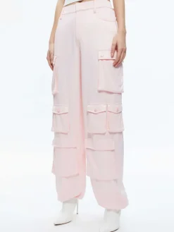 Women Alice and Olivia Olympia Mid Rise Baggy Cargo Pants