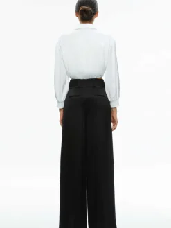 Women Alice and Olivia Pierre Pleated Back Button Down