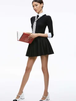 Women Alice and Olivia Porla Collared Tie Sweater