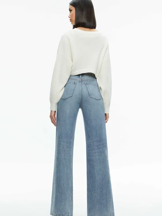 Women Alice and Olivia Posey Crewneck Sweater