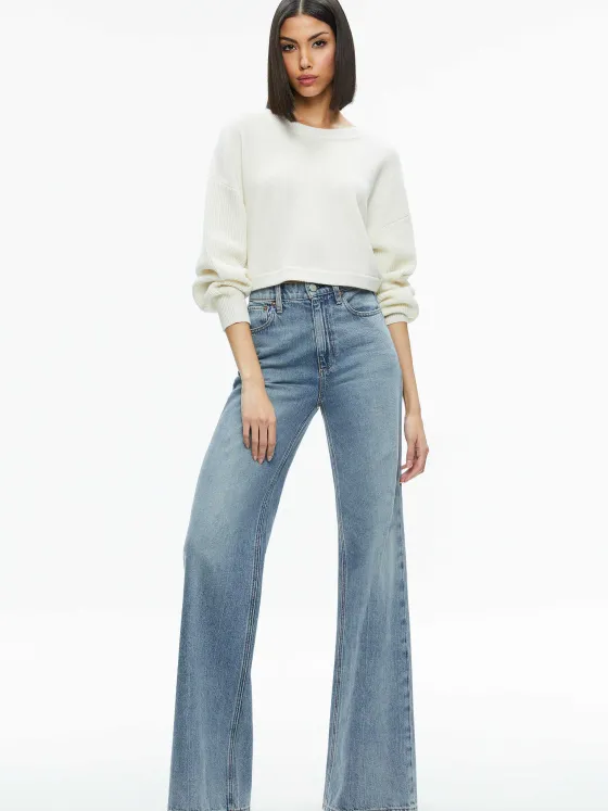 Women Alice and Olivia Posey Crewneck Sweater