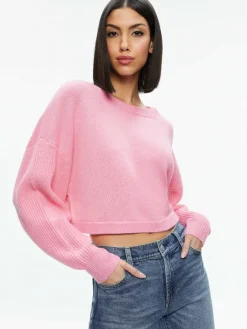 Women Alice and Olivia Posey Crewneck Sweater