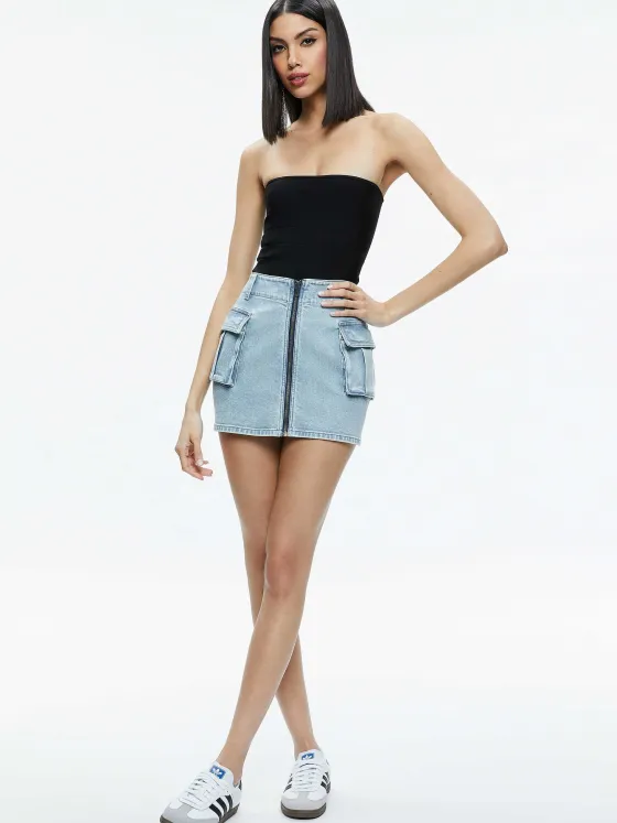 Women Alice and Olivia Rahmi Cargo Mini Skirt